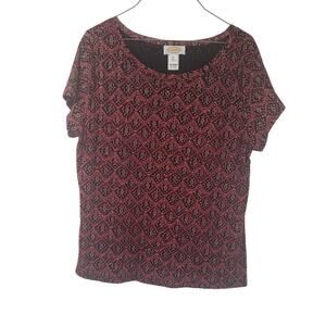 TALBOTS Short Sleeve Top Womens Size Extra Large XL